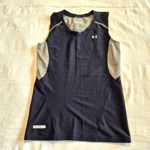 Under Armour women's Metal large black & gray sleeveless shirt VGUC